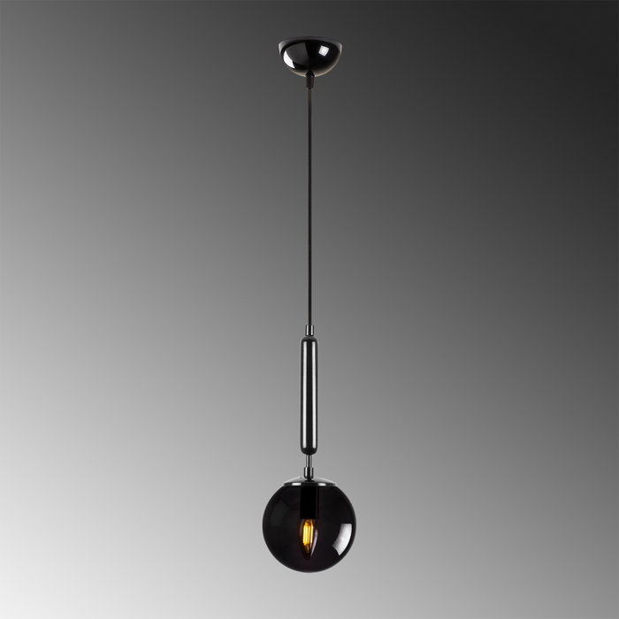 Opviq King - 11451 Lámpara de araña negra con detalles de cristal